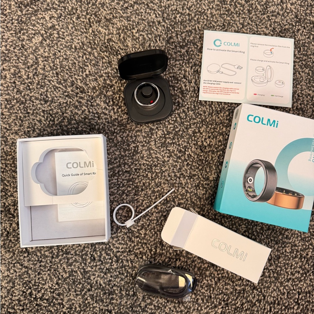 COLMi Smart Ring Fitness Tracker in Silver Size 8 NWTS - Picture 4 of 7